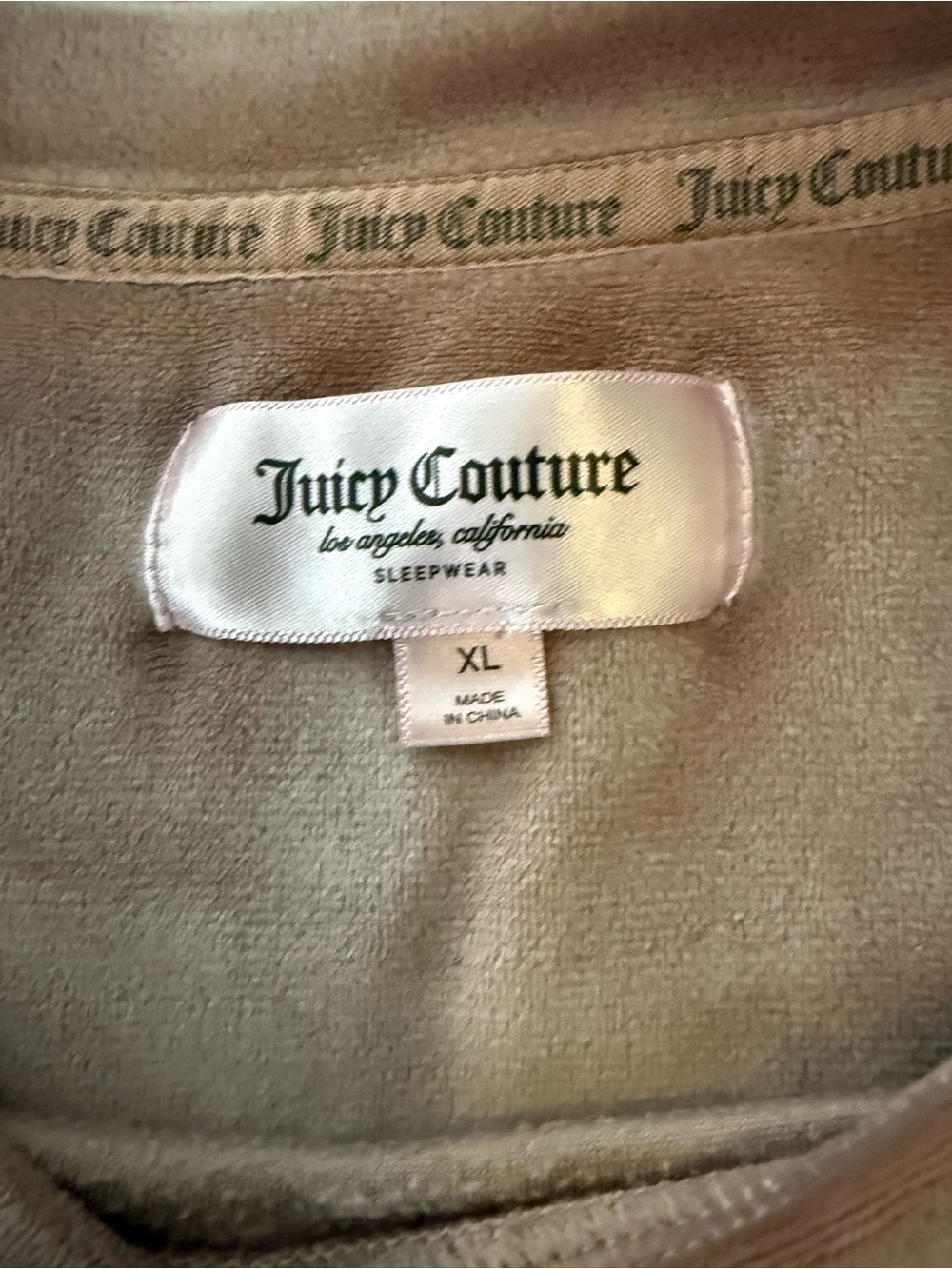 Juicy Couture Velour Pajama Set Rhinestone Y2K Loungewear Sleepwear - Size XL - Picture 11 of 12
